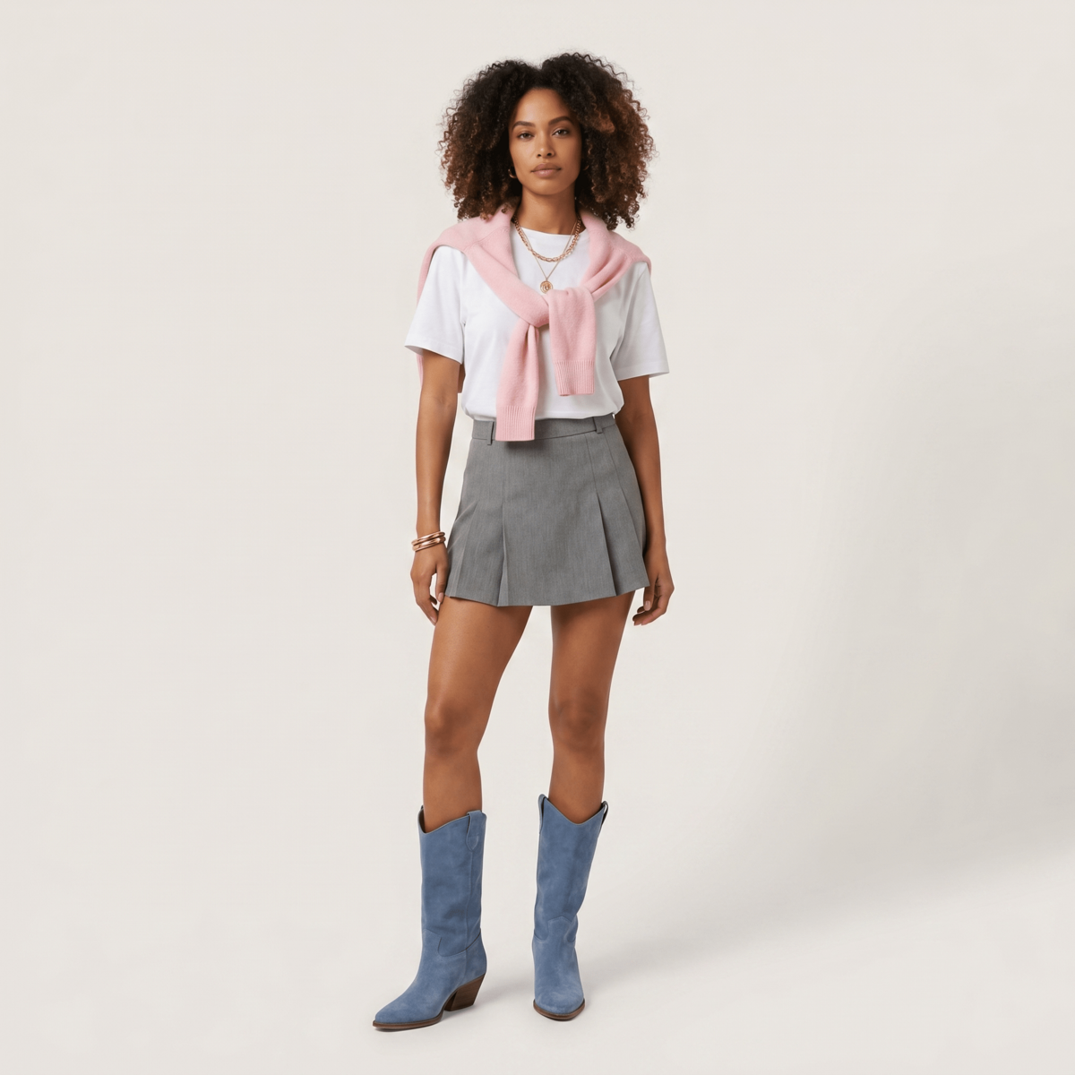 Noa Blue Jeans Texan Boots