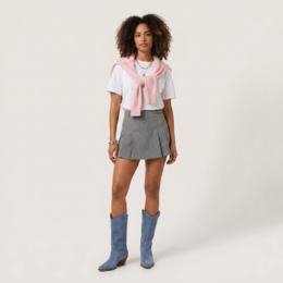 Noa Blue Jeans Texan Boots