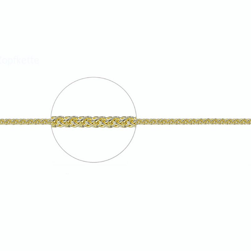 14k gouden ketting - Vossestaart