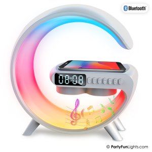 Digitaler Wecker, kabelloses Laden mit Lautsprecher – Bluetooth-Lautsprecher – digitaler Wecker – Wecklicht