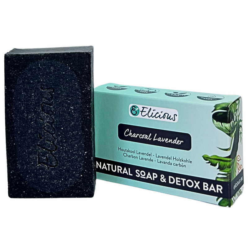 Savon naturel artisanal Charbon Lavande 100g