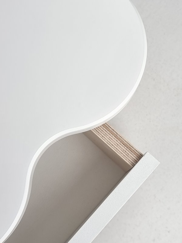 Monitor stand FLOWER 109cm wide for two monitors funky style