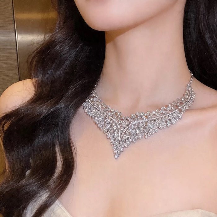 Grand Cascade Crystal Bridal Jewelry Set