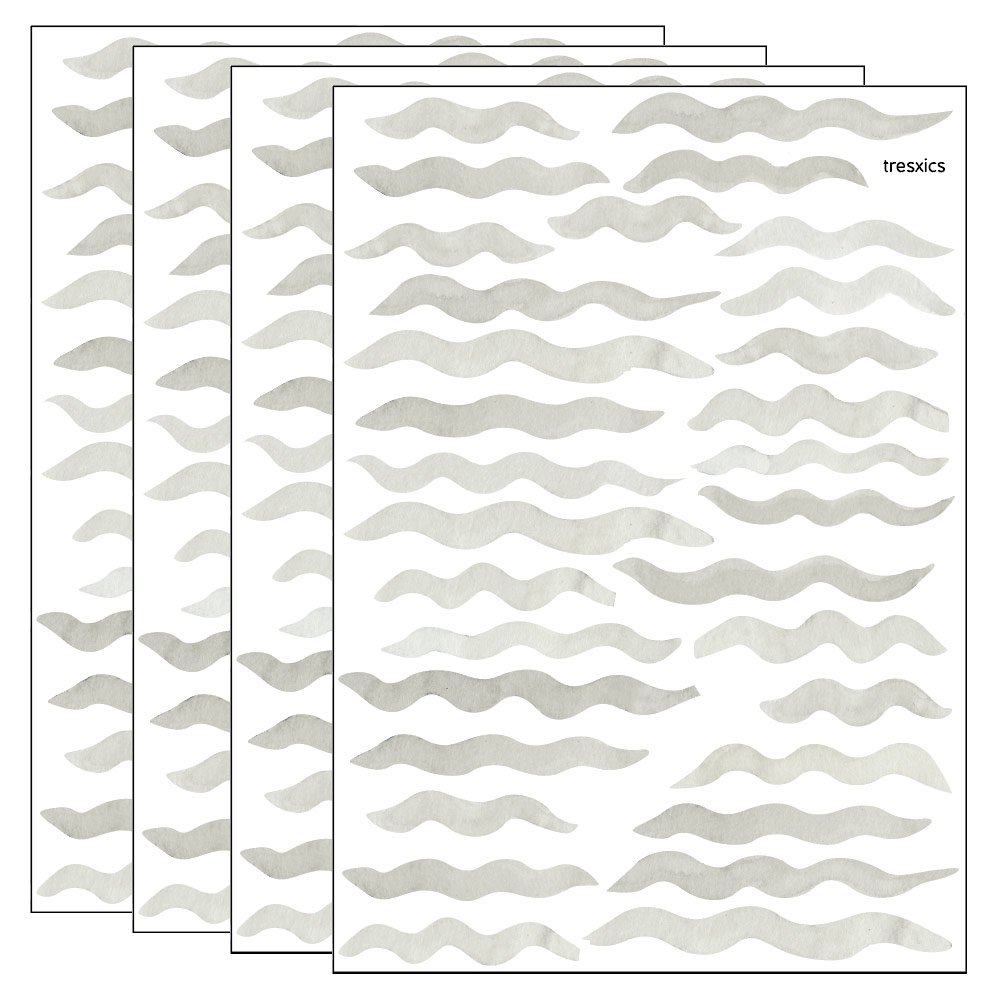 Watercolor waves wall sticker