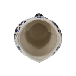 Dunkelbraune Frau, blau/schwarz, hergestellt in Italien, H 47 x Ø 30 cm