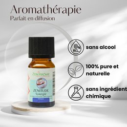 Sinergia de aceites esenciales - Zenitude - 10 ml - Uso para difusión - Envasado en Francia