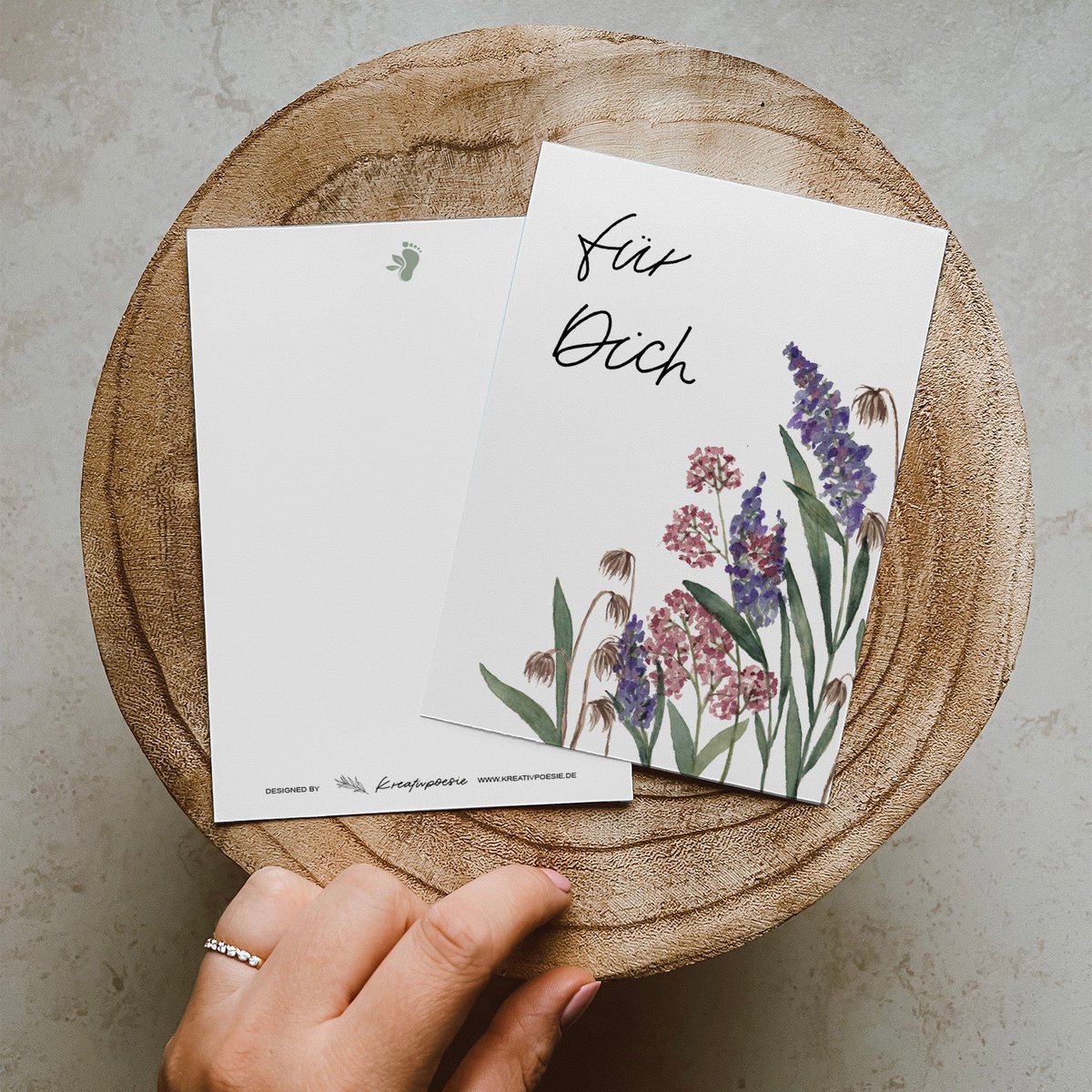 Postcard »Wildflowers for you«, DIN A6, recycled paper