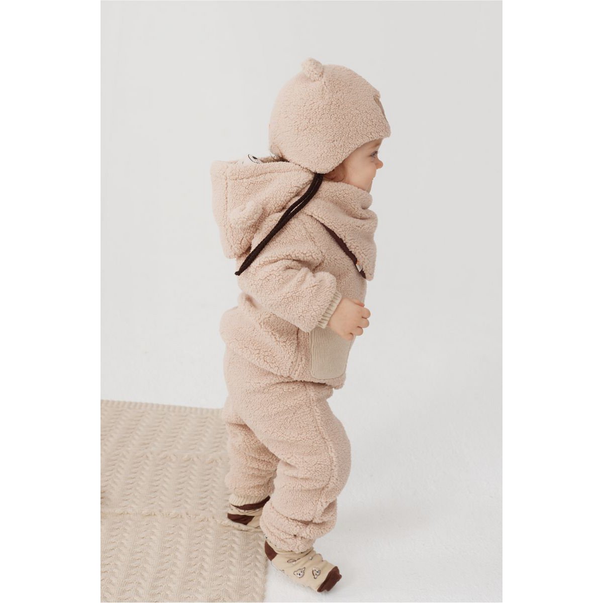 Spodenki dziecięce pluszowe MILO BEIGE