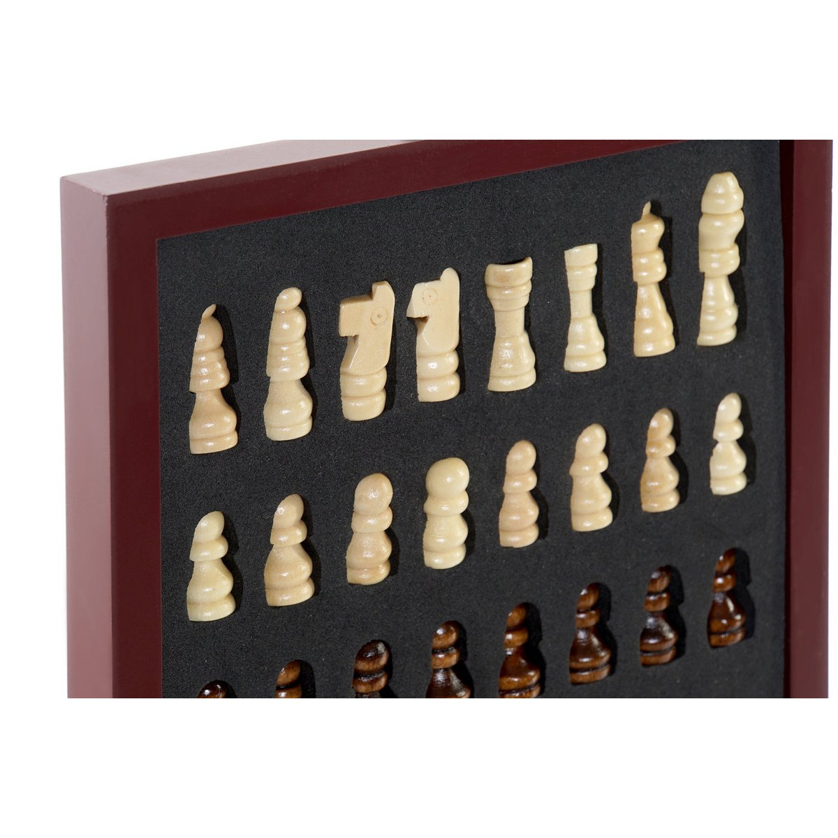 VINO SET 5 MDF INOX 15X17X4,5 AJEDREZ RC185247