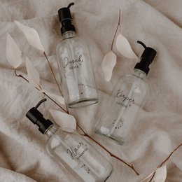Distributeur de savon savon de douche transparent 500ml (PU = 6 pièces)