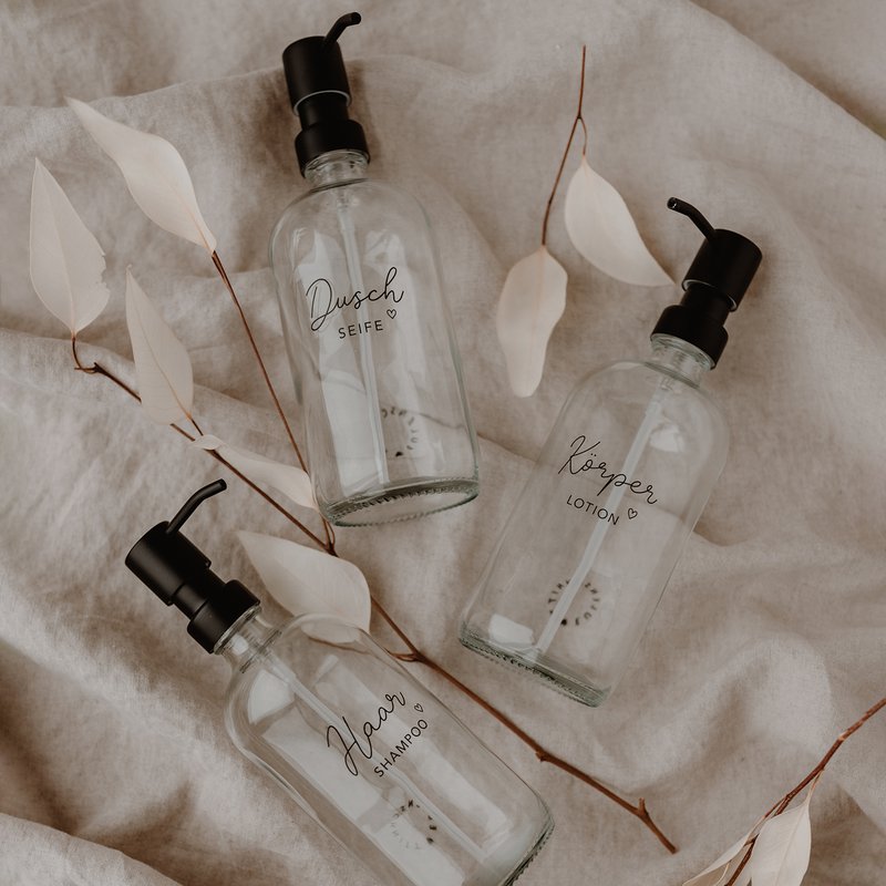 Distributeur de savon savon de douche transparent 500ml (PU = 6 pièces)
