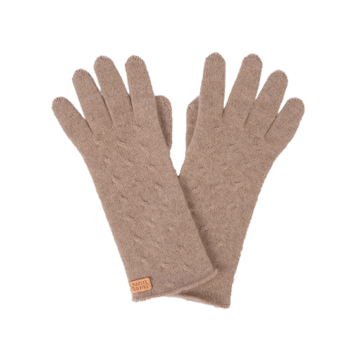 Wavy Knit Cashmere Gloves