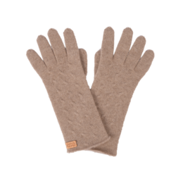 Wavy Knit Cashmere Gloves