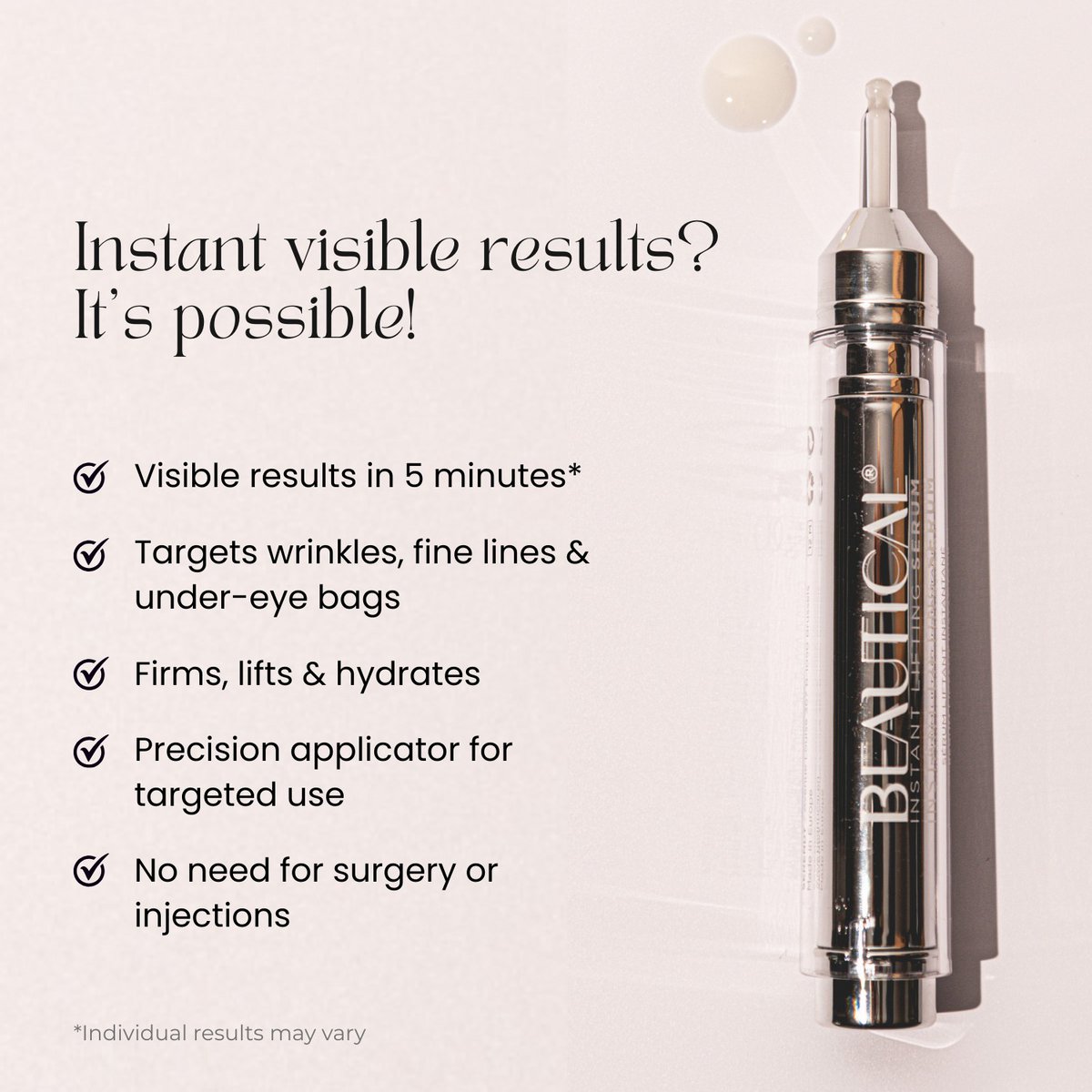 Sofortiges Lifting-Serum
