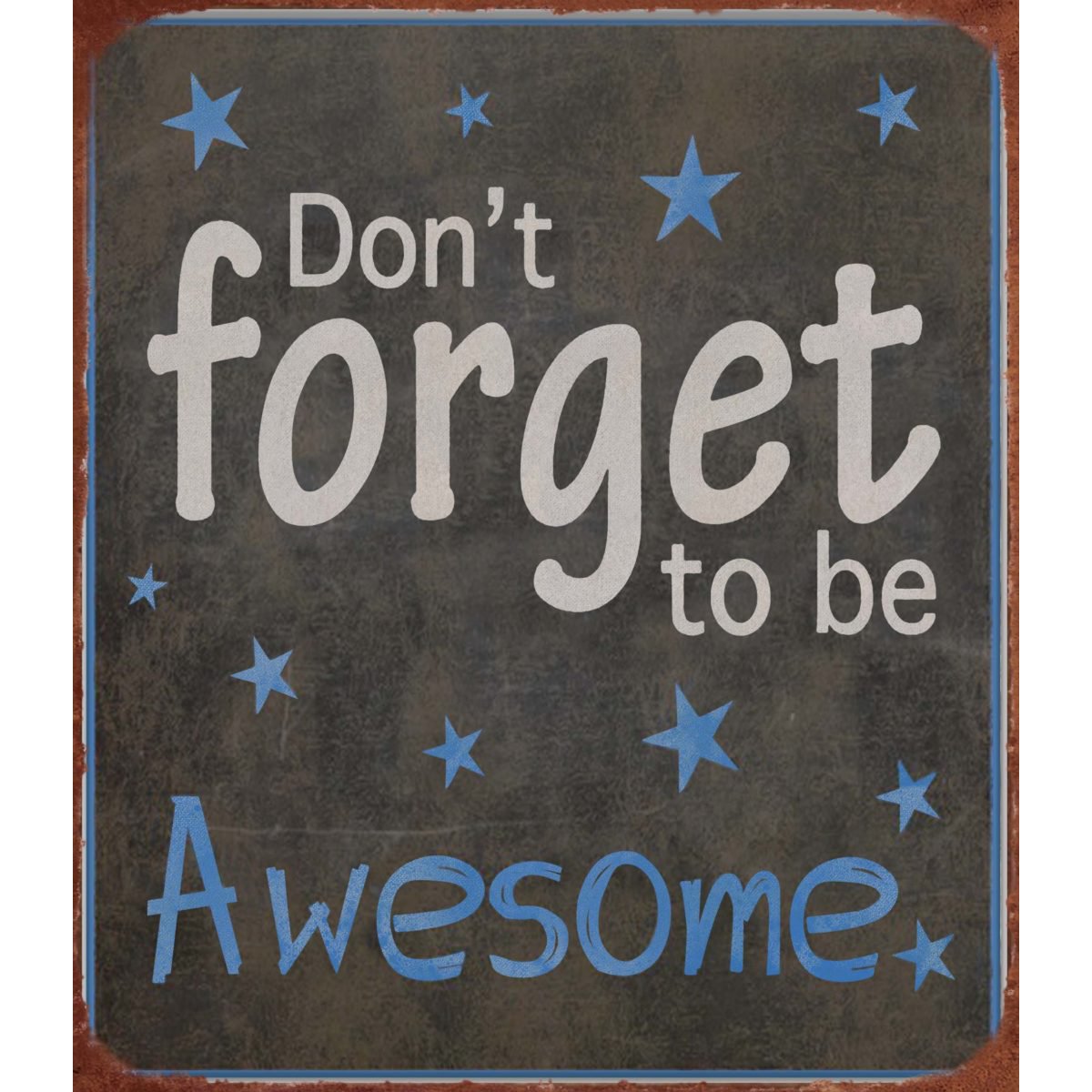 Metalen bord Awesome 30x26 cm