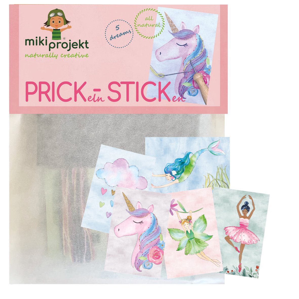 Knutselset Prick-Stick 'Dreams' Prickeln + Sticken