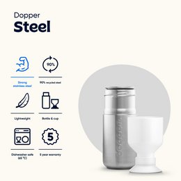 Dopper stål genanvendelig vandflaske 350ml