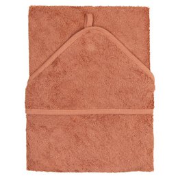 A large, soft, and absorbent kids bath towel in a variety of pastel colors including misty rose, rosewood, apricot blush, aspen green, marin, frosted almond, mellow mauve, whisper green, honey yellow, moon blue, feather grey, daisy white, silky lilac, savannah sand, riviera blue, and jungle green. The towel measures 95x95cm and is suitable for children.