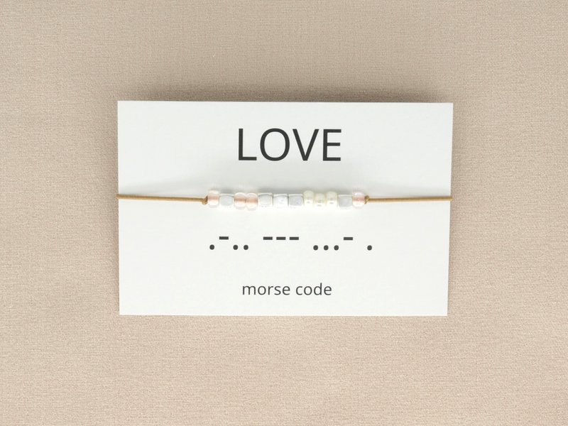 Morsecode armband love (zilver,rosé goud,goud)