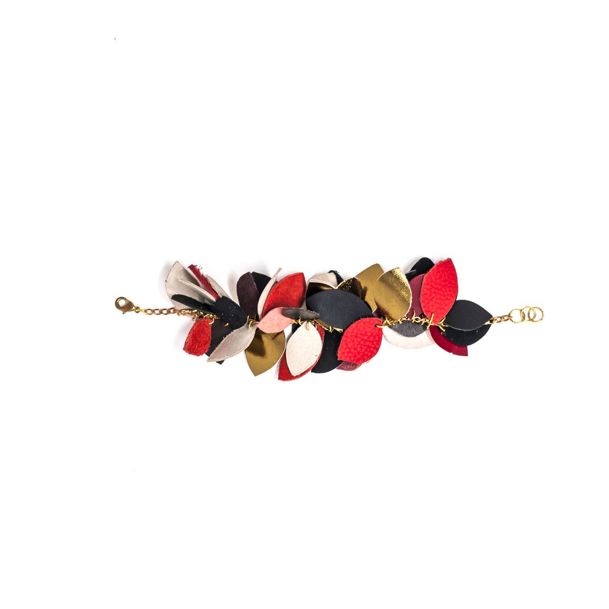 mix red and gold and black