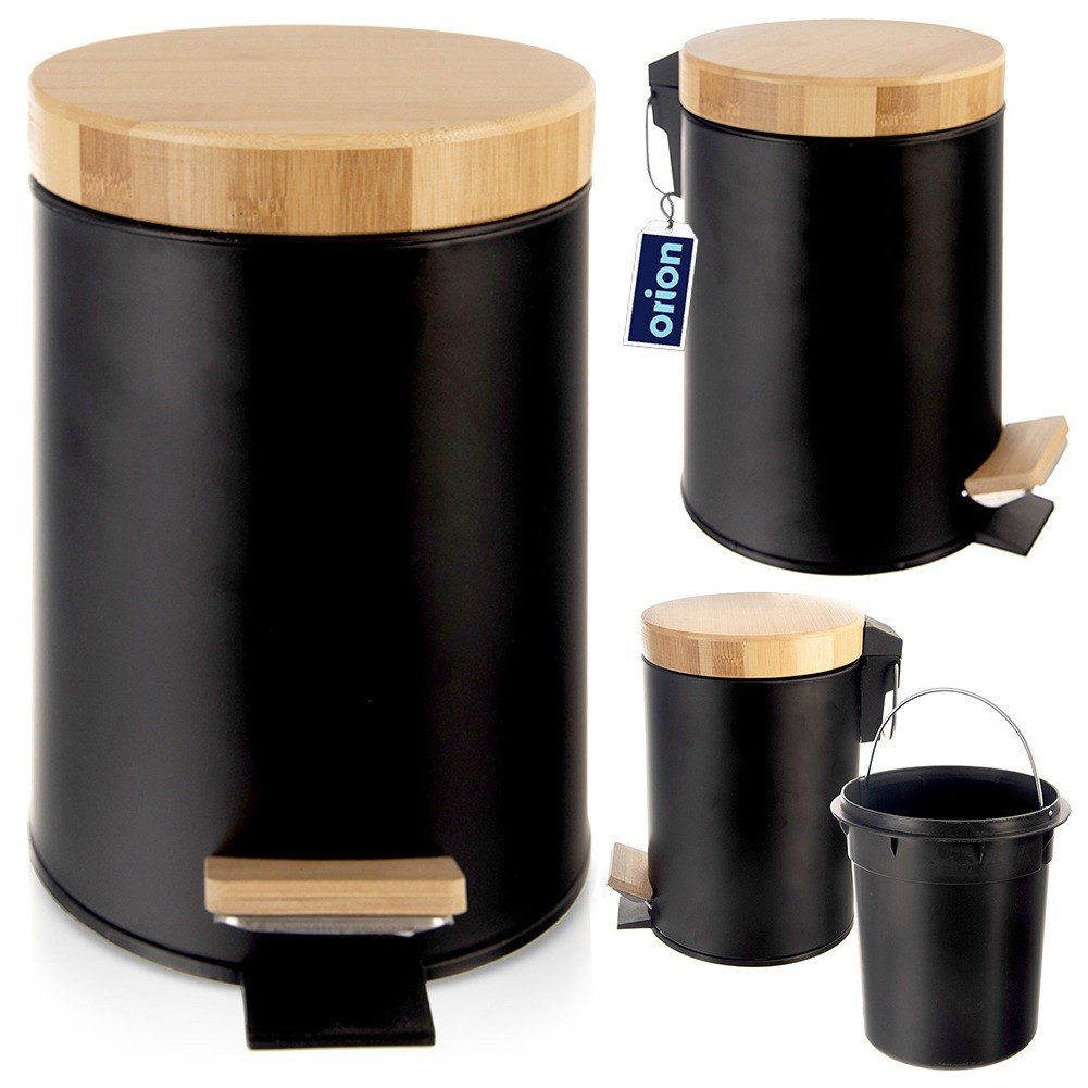Bin Metal mit Pedal Black 3 L