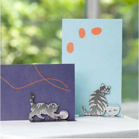 magnetic metal photo holder - cat mimine 