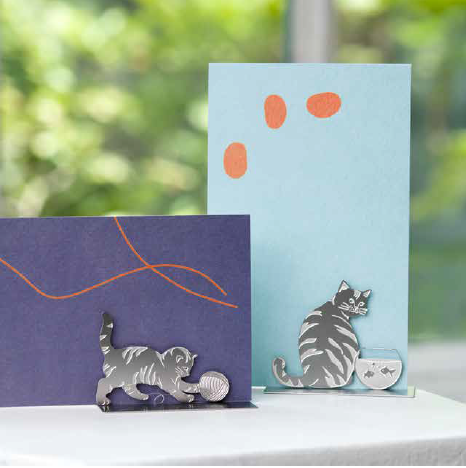 magnetic metal photo holder - cat mimine 