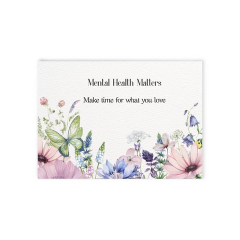 Australia - Watercolor "Make Time" Mental Health Matters Art Print