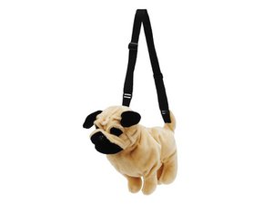 Plush bag pug 18x35x28cm