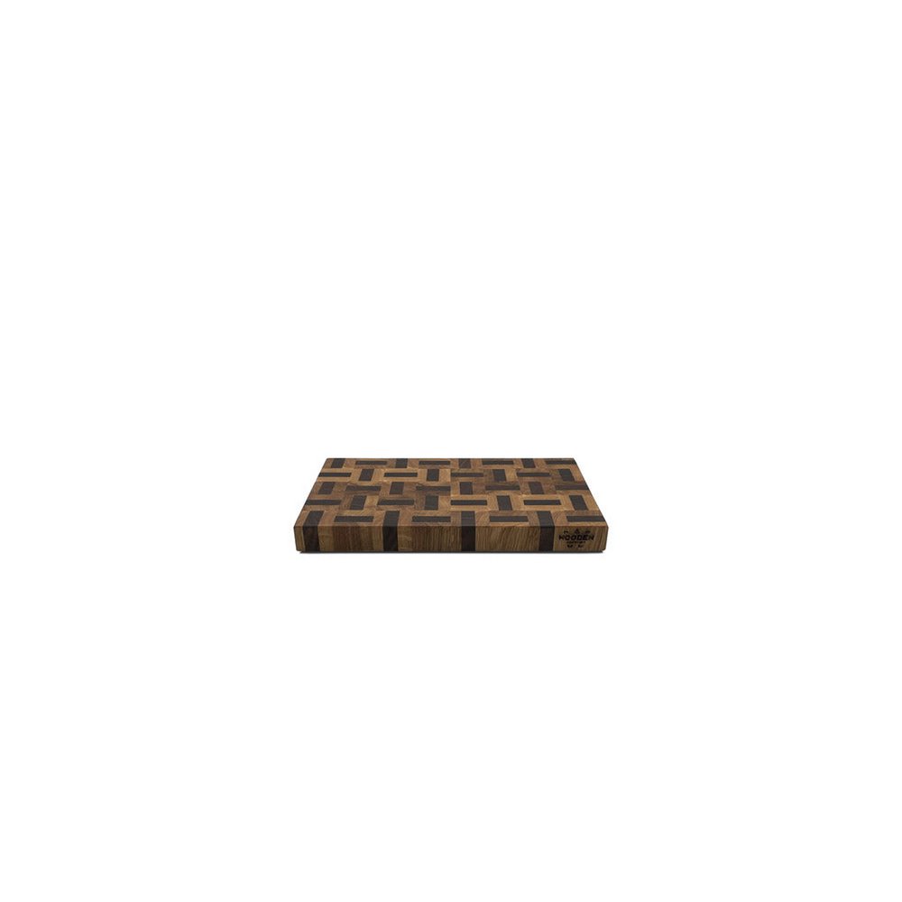 Planche à découper à motifs en bois à double grain de bout