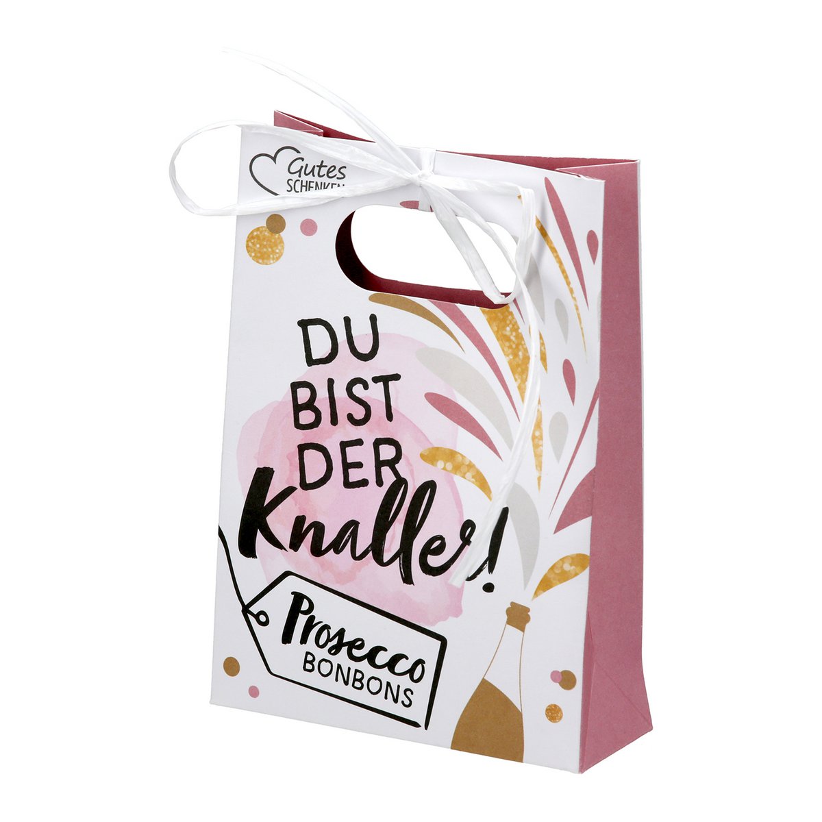 Gift bags with candies Prosecco 3-site. White, PU 24