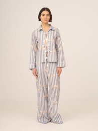 Pantalon de pyjama rayé bleu imprimé Bambi