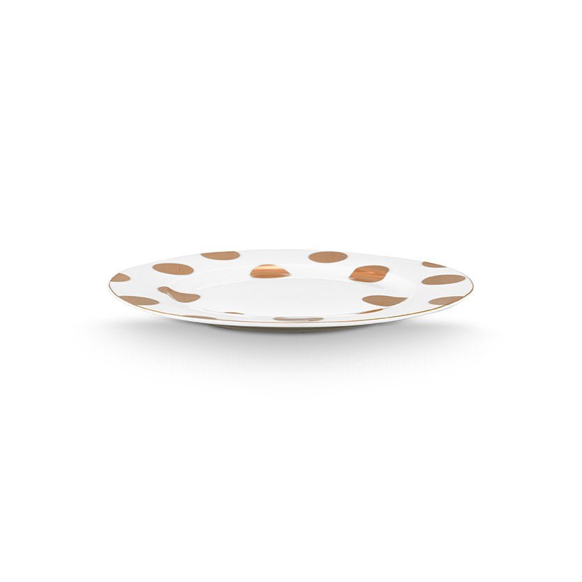 Plate Dot Delight White-Gold 23cm