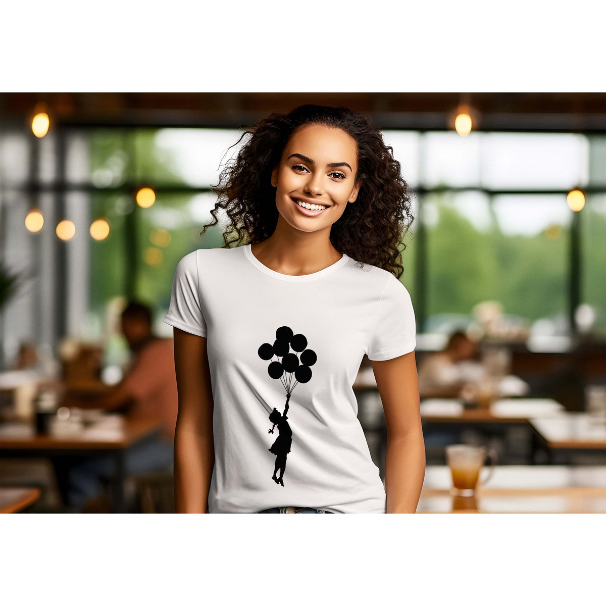 Banksy's Graffiti T-shirt  - Flying Ballons