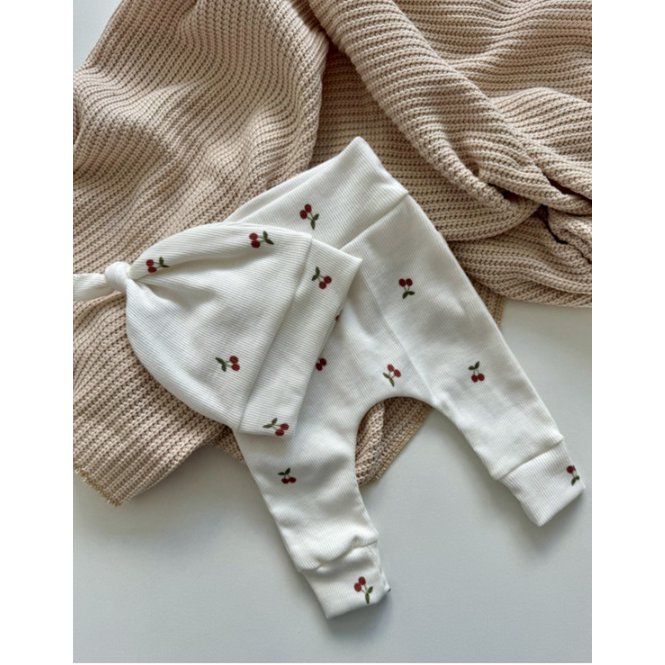 Newborn set CHERRY rib