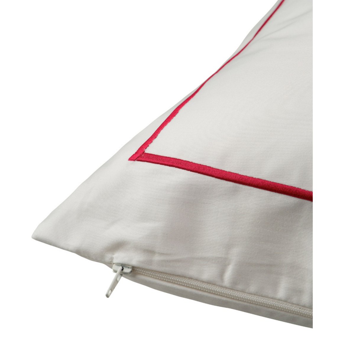 Sateen pillowcase Alu with cyclamen embroidery