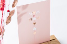 Wooden card holder + dried flowers + card mama