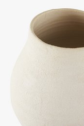 Handmade vase Cleo from Portuguese ceramics matt ecru 16 x 17 cm