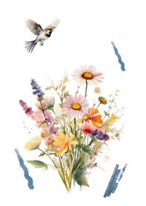 Nachhaltige Karte - Blumenstrauß