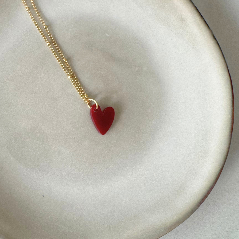 Halskette Lume Charms | Herz Burgund