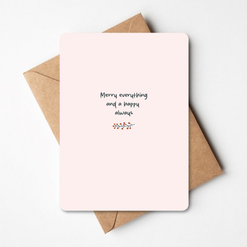 Kerstkaart | Merry everything and a happy always