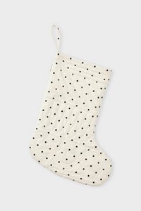 dotted christmas stocking