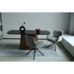 Chaise pivotante Leta - Gris - Lappi