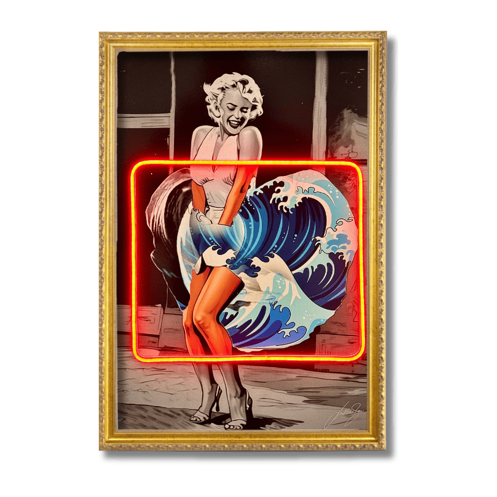 Marilyn Wave Kanagawa | LED -Wandkunst