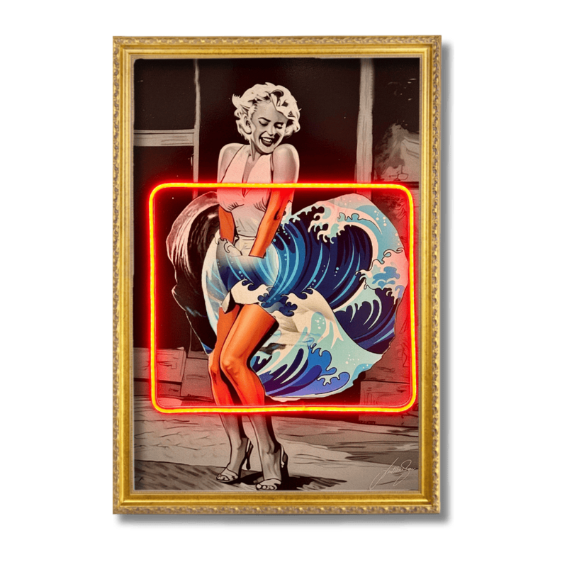 Marilyn Wave Kanagawa | LED -Wandkunst