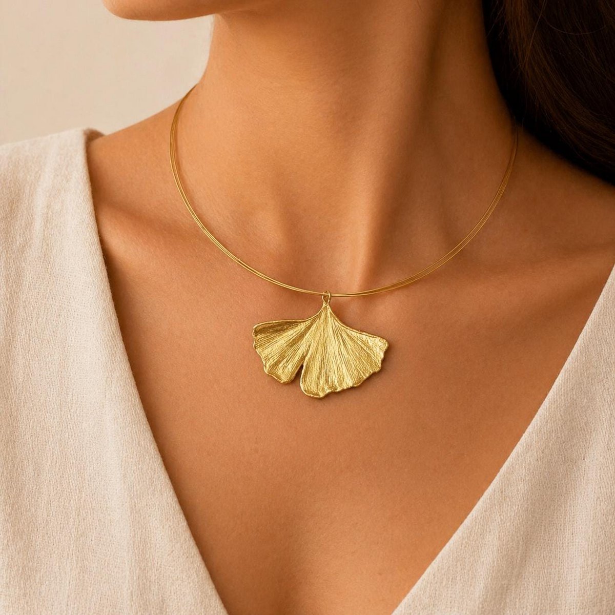Echte Ginkgo-Biloba-Blatt-Halskette, handgefertigter Naturschmuck, Bio-Wald-Anhänger, Geschenk für Langlebigkeit und Erfolg, Sterling Silber 925