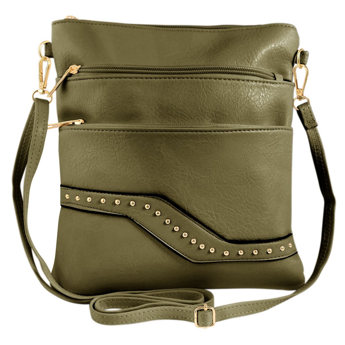 Sac à main pour femme "Crossbody Bag" en simili cuir, vert foncé
