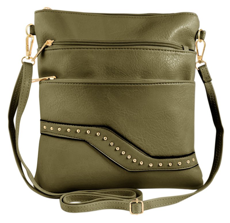 Sac à main pour femme "Crossbody Bag" en simili cuir, vert foncé
