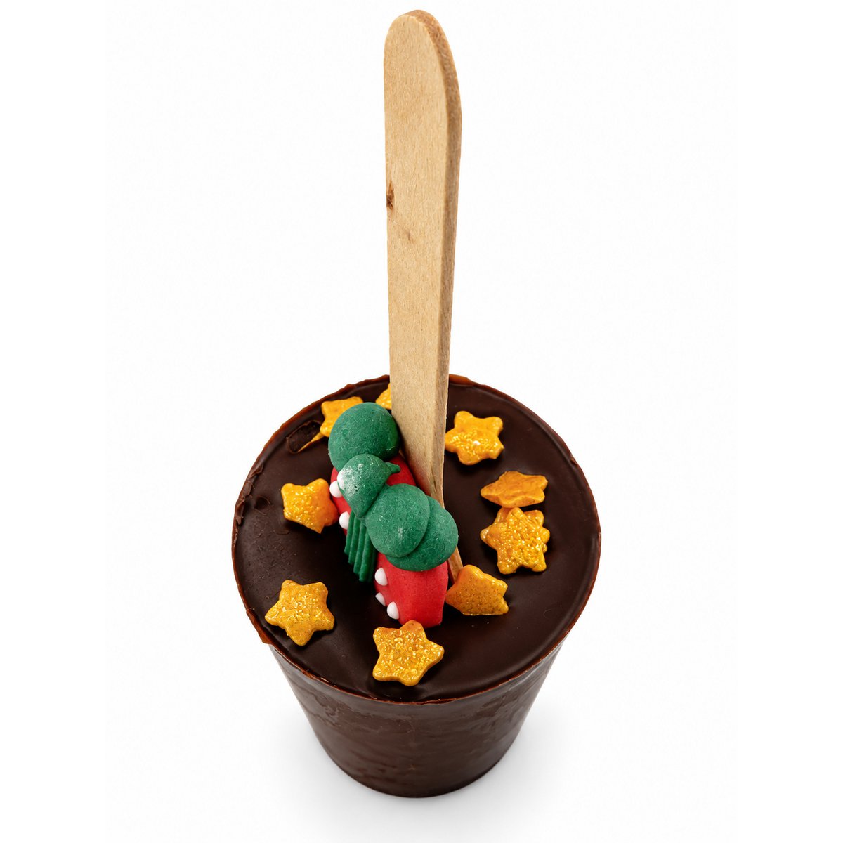 Bittere drinkchocoladestok Kerstmis