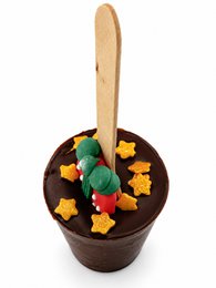 Bittere drinkchocoladestok Kerstmis
